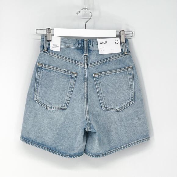 AGOLDE NWT V-Waist Denim Shorts Backbeat Wash Size 23 - Picture 7 of 7
